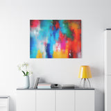 Vibrant Abstract Color Splash Matte Canvas Print