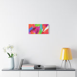 Abstract Rainbow Brushstrokes Matte Canvas Wall Art — Vibrant Stretched 1.25"
