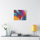 Abstract Rainbow Swirl Matte Canvas Print (Stretched)