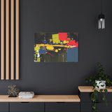 Abstract Color Splash Matte Canvas Print — Modern Stretched Wall Art