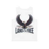 Patriotic Eagle Tank Top - "Land of the Free" Men's Sleeveless Shirt