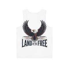Patriotic Eagle Tank Top - "Land of the Free" Men's Sleeveless Shirt