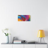 Abstract Rainbow Swirl Matte Canvas Print (Stretched)