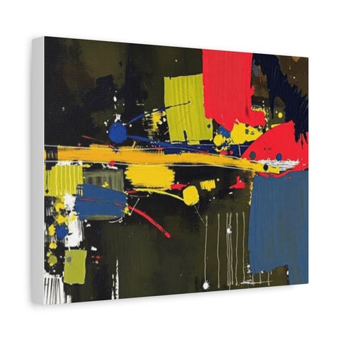 Abstract Color Splash Matte Canvas Print — Modern Stretched Wall Art