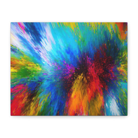 Abstract Color Explosion Matte Canvas Print