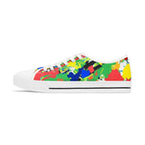 Color Splash Low Top Sneakers — Vibrant Abstract Women's Canvas Shoes