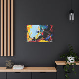 Abstract Color Splash Matte Canvas Print — Modern Stretched Wall Art