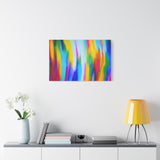 Abstract Rainbow Waves Matte Canvas Print — Vibrant Colorful Wall Art