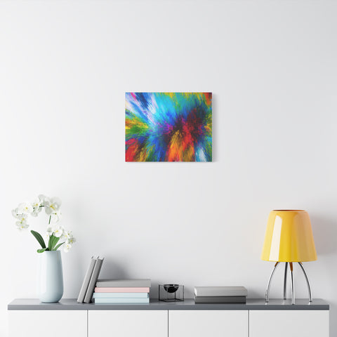 Abstract Color Explosion Matte Canvas Print