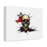Skull Splash Art Canvas — Grunge Skull Wall Decor, Edgy Gothic Home Accent