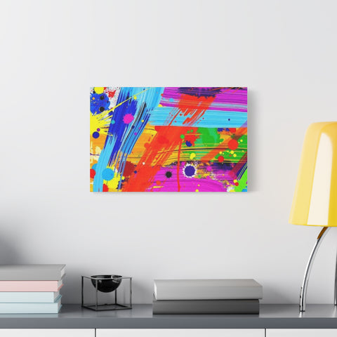 Abstract Color Splash Canvas Print — Vibrant Modern Wall Art