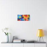 Abstract Color Splash Matte Canvas Print — Vibrant Stretched Wall Art