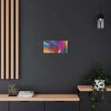 Abstract Rainbow Swirl Matte Canvas Print (Stretched)