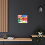 Abstract Color Splash Matte Canvas Print — Vibrant Modern Wall Art