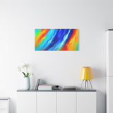 Abstract Rainbow Wave Matte Canvas Print — Vibrant Stretched Wall Art