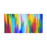 Abstract Rainbow Waves Matte Canvas Print — Vibrant Colorful Wall Art