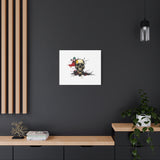 Skull Splash Art Canvas — Grunge Skull Wall Decor, Edgy Gothic Home Accent