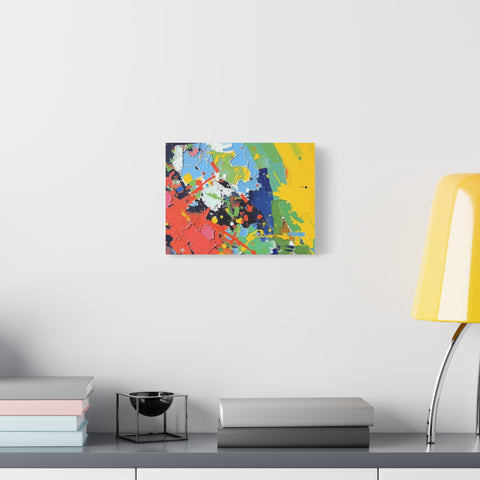 Abstract Color Splash Matte Canvas — Stretched Wall Art