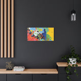 Abstract Color Splash Matte Canvas — Stretched Wall Art