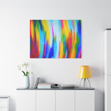 Abstract Rainbow Waves Matte Canvas Print — Vibrant Colorful Wall Art