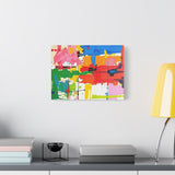 Abstract Color Splash Matte Canvas Print — Vibrant Modern Wall Art