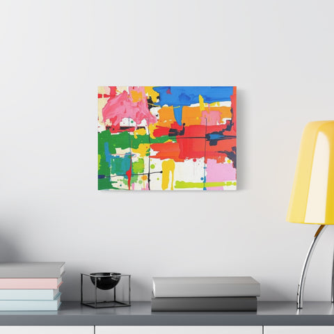 Abstract Color Splash Matte Canvas Print — Vibrant Modern Wall Art