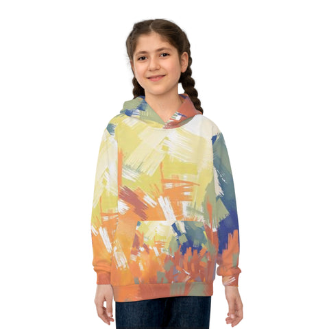Kids Abstract Brushstroke Hoodie