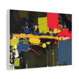 Abstract Color Splash Matte Canvas Print — Modern Stretched Wall Art