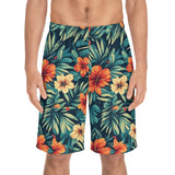Tropical Hibiscus Board Shorts — Men's Floral Swim Trunks