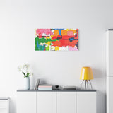 Abstract Color Splash Matte Canvas Print — Vibrant Modern Wall Art