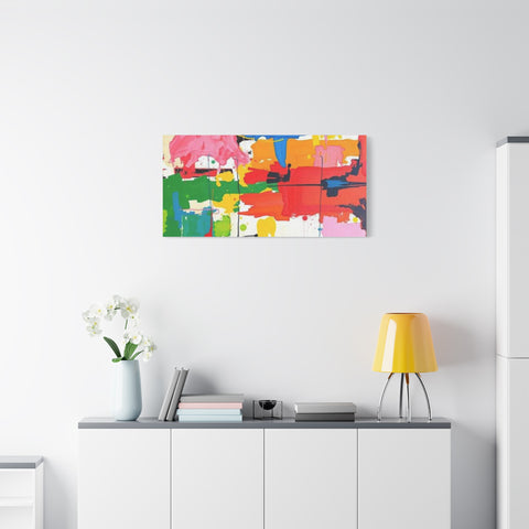Abstract Color Splash Matte Canvas Print — Vibrant Modern Wall Art