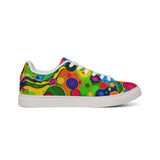 Psychedelic Retro Bubble Leather Sneakers