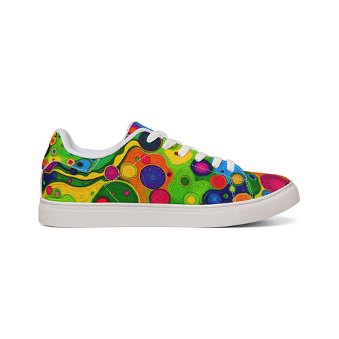 Psychedelic Retro Bubble Leather Sneakers