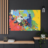 Abstract Color Splash Matte Canvas — Stretched Wall Art
