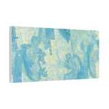 Abstract Aqua Brushstroke Canvas Print — Coastal Blue Wall Art