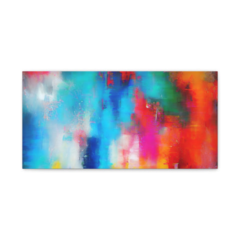 Vibrant Abstract Color Splash Matte Canvas Print