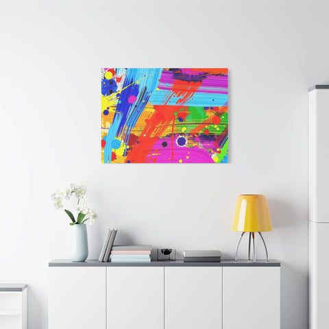Abstract Color Splash Canvas Print — Vibrant Modern Wall Art