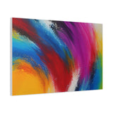 Abstract Rainbow Swirl Matte Canvas Print (Stretched)