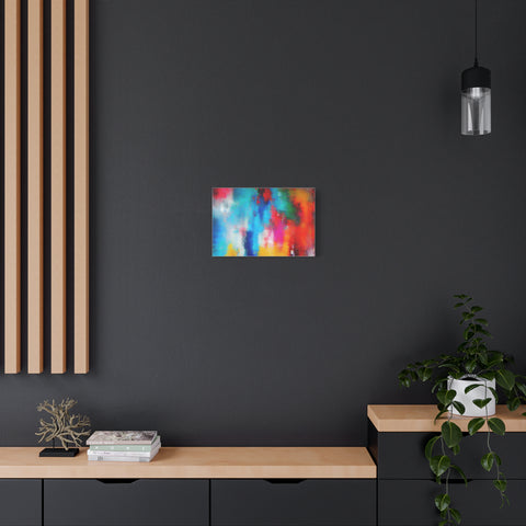 Vibrant Abstract Color Splash Matte Canvas Print
