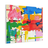 Abstract Color Splash Matte Canvas Print — Vibrant Modern Wall Art