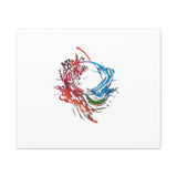 Abstract Color Splash Canvas Print — Modern Watercolor Circle Art on Matte Stretched Canvas
