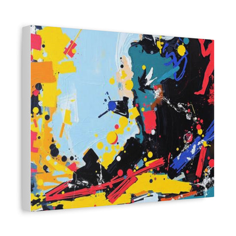 Abstract Color Splash Matte Canvas Print — Modern Stretched Wall Art