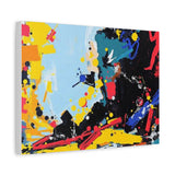 Abstract Color Splash Matte Canvas Print — Modern Stretched Wall Art