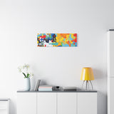 Abstract Splash Colorful Matte Canvas Wall Art – Vibrant Modern Stretched Print