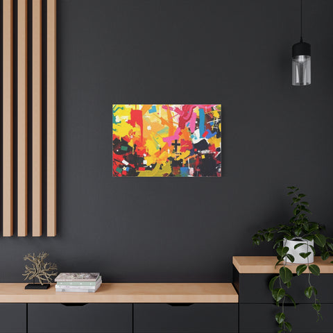 Abstract Color Splash Canvas Print - Vibrant Stretched Matte Wall Art