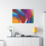 Abstract Rainbow Swirl Matte Canvas Print (Stretched)