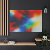 Abstract Color Burst Canvas Print — Vibrant Stretched Matte Wall Art