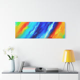 Abstract Rainbow Wave Matte Canvas Print — Vibrant Stretched Wall Art