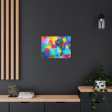Abstract Rainbow Splash Matte Canvas Print