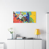 Abstract Color Splash Matte Canvas — Stretched Wall Art